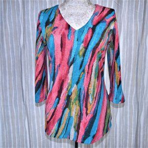 Bamboo Traders Colorful Tunic Sweater